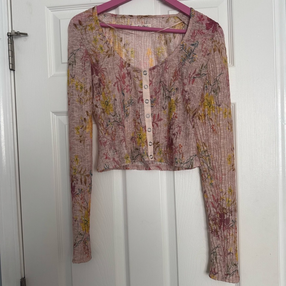 FREE PEOPLE WOMEN'S ANGELINA FLORAL PRINT CROP TOP
